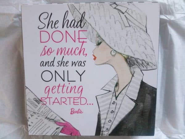 Barbie “Getting Started” plaque
