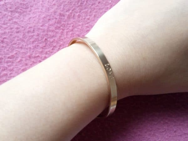 Personalized Gold Cuff Bracelet