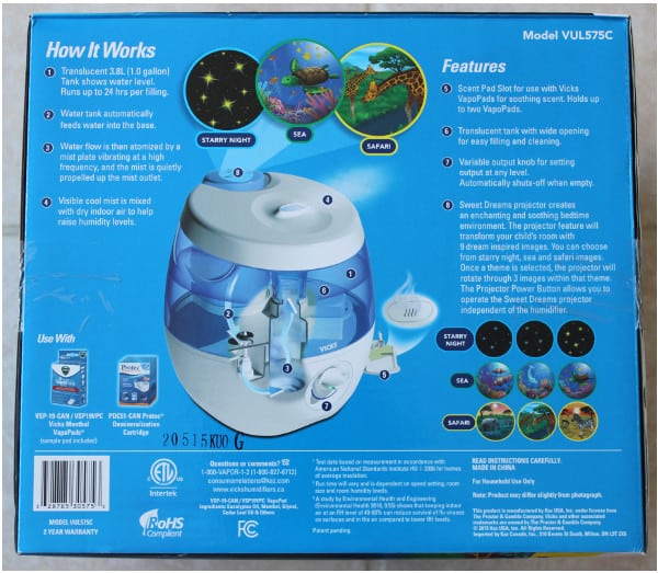 Vicks SweetDreams Cool Mist Humidifier