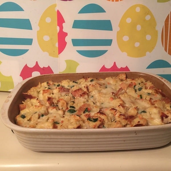 Cheddar & Spinach Egg Strata Recipe