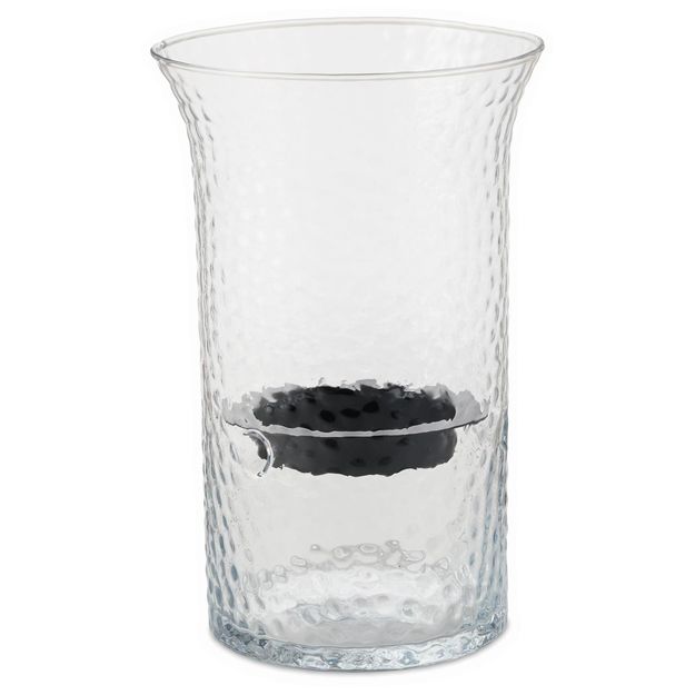 Medium Clear Bubbled Glass Hurricane