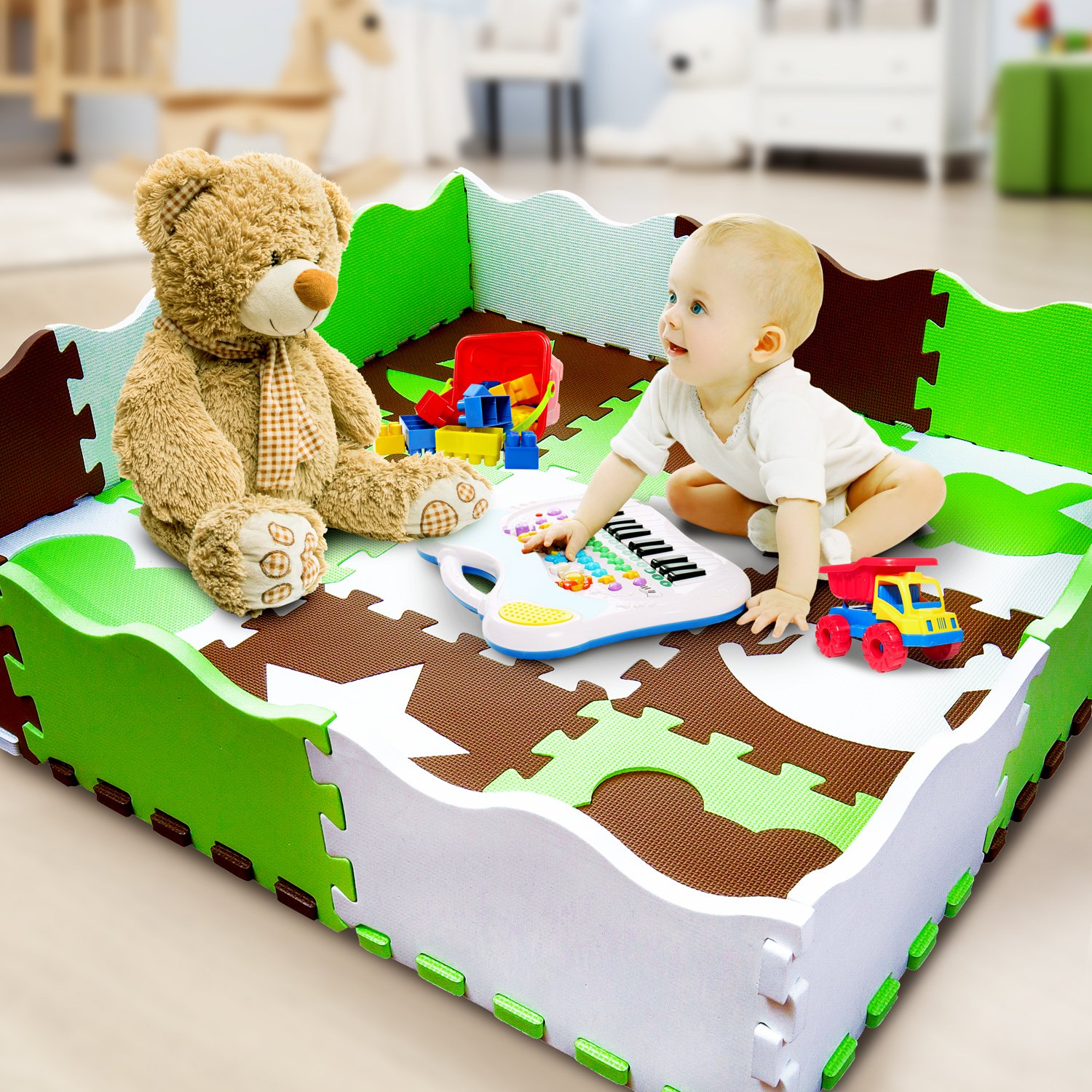 Extra Thick Large Baby Play Mat Non-Slip Cushioned Baby Crawling
