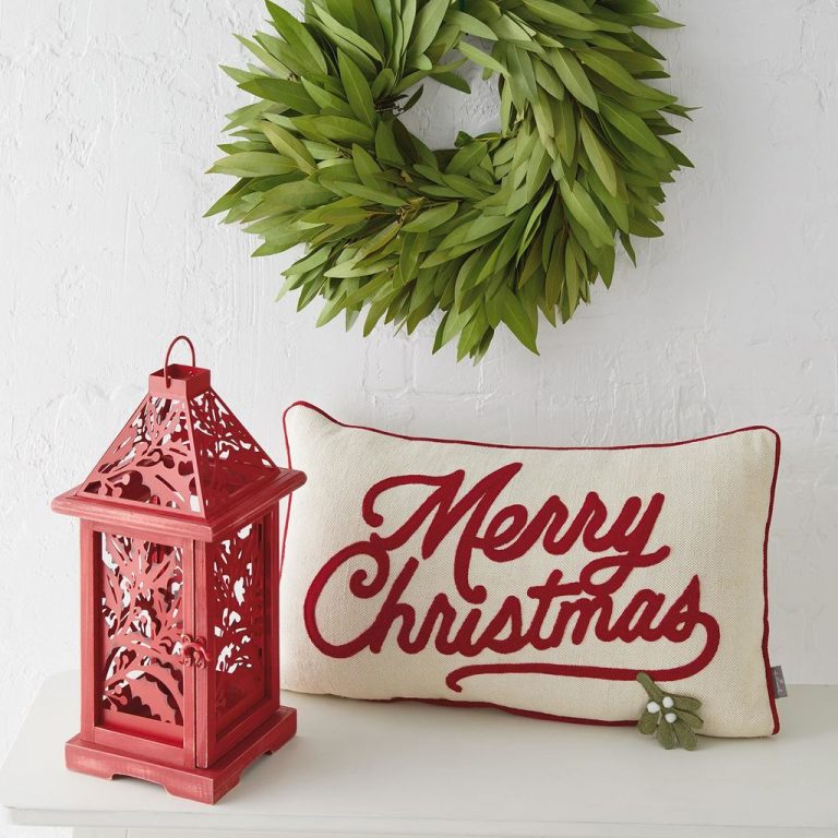 Hallmark Merry Christmas Throw Pillow Natural Mama